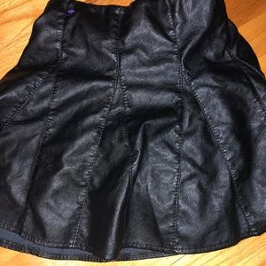 Black pleather skirt